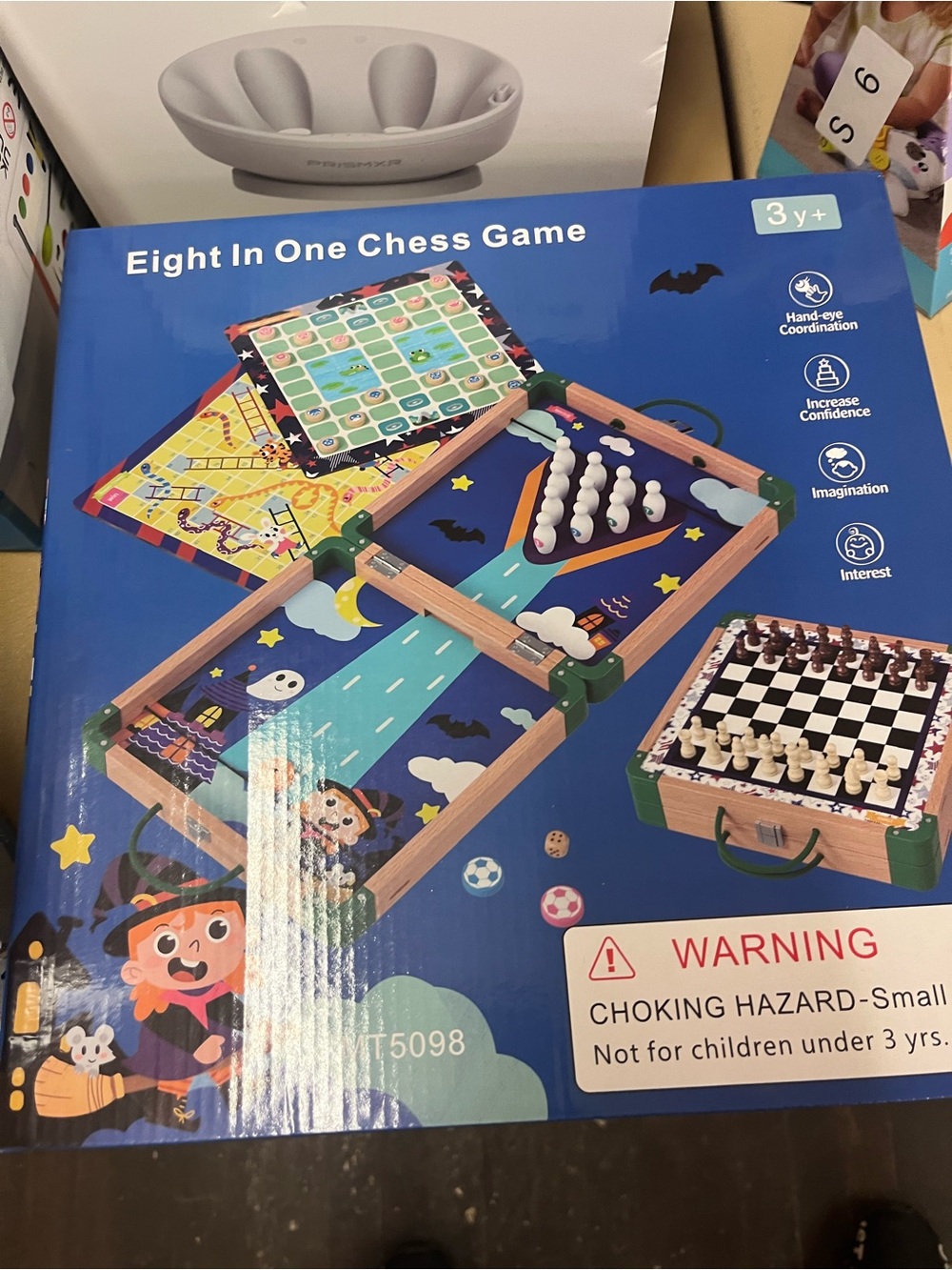 Eight in One Chess Game - Blue Multi-Game Set